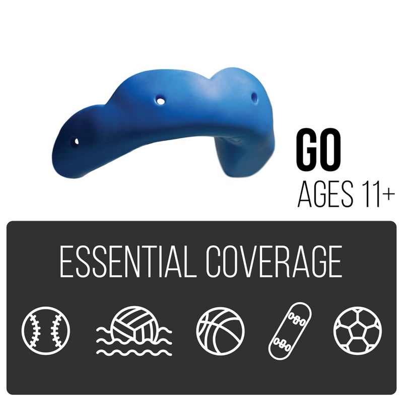 SISU Go Mouthguard, Snow White - Low-Profile Front Tooth Protection for Soccer, Basketball, Water Polo, Skateboarding, BMX, Action Sports - Remoldable Up to 20 Times - Thin, Breathable - Non Toxic - Image 2